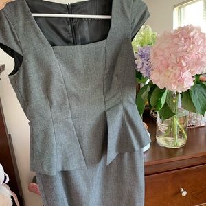 Zara Gray Peplum Dress